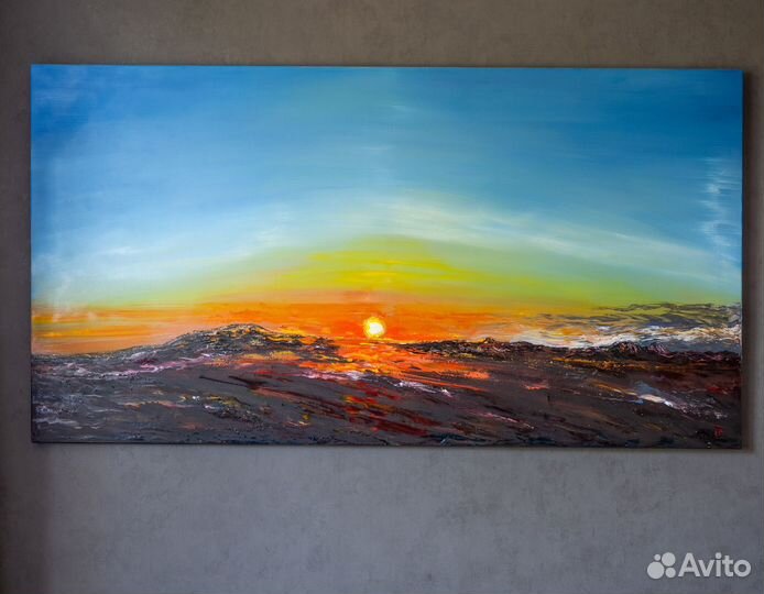 Картина маслом большая на холсте пейзаж