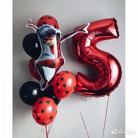 Воздушный шар цифра 5