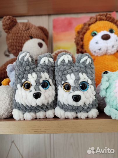 Мини хаски щенки брелки