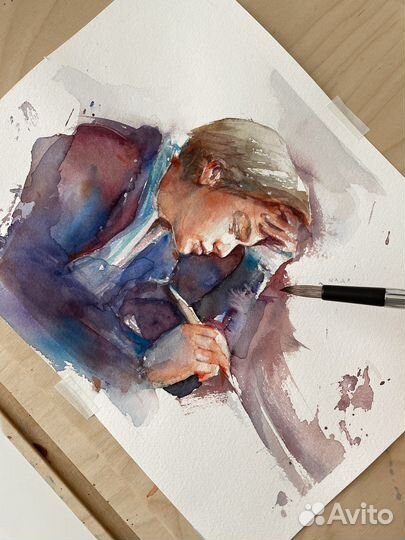 Картина акварель Леонардо дикаприо Титаник