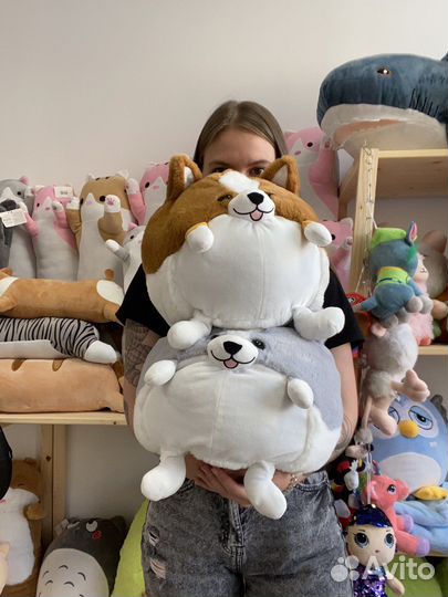 Собака мягкая игрушка/ собачка с пледом