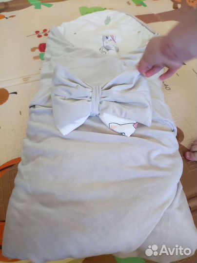 Детский плед одеяло конверт на выписку