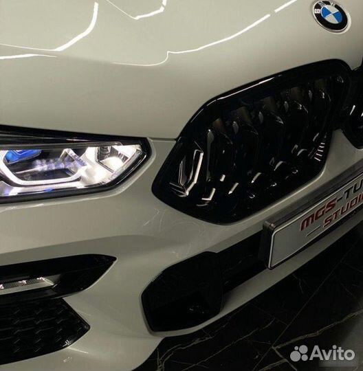 Решетка в BMW Х6 G06 стиль M-Perfomance Black