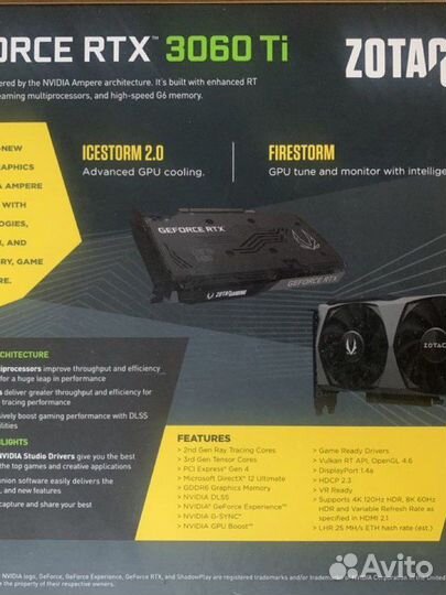 Видеокарта rtx 3060ti zotac