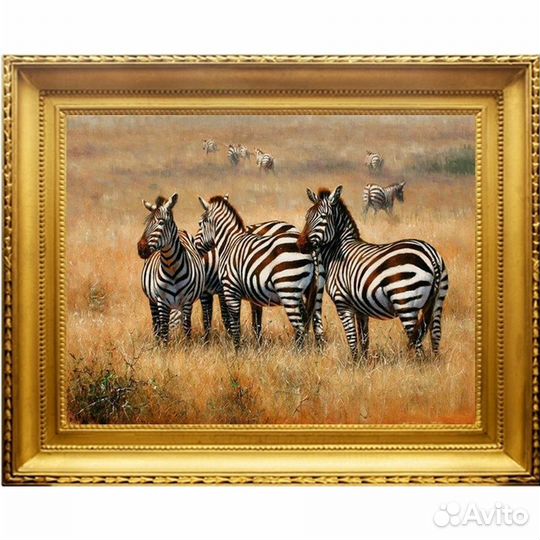 Мозаика алмазная Зебры 46*36 см