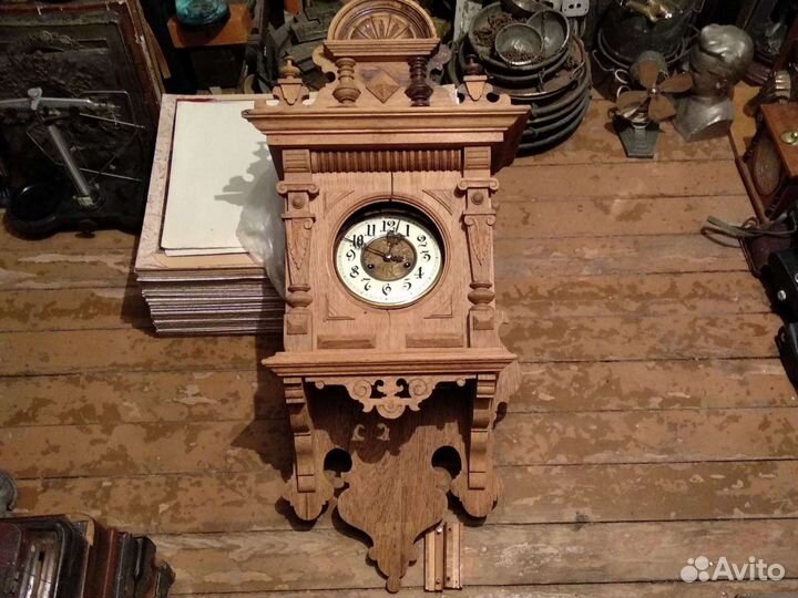 Часы старинные настенные дуб