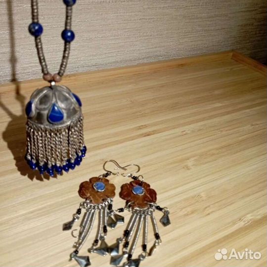 Колье бусы подвеска серьги кольцо Перу этника