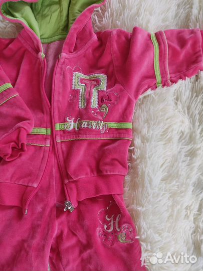 Велюровый костюм на девочку 74р