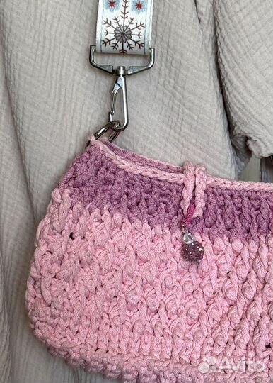 Сумка женская через плечо вязаная