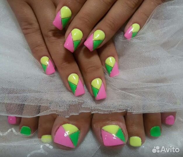 Маникюр, наращивание, педикюр, ресницы