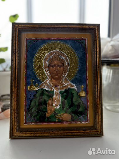 Алмазная мозаика готовая в рамке. Иконы