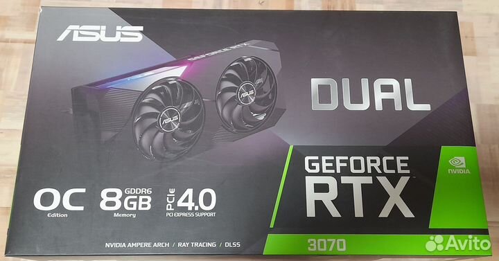 Видеокарта RTX 3070 Asus dual