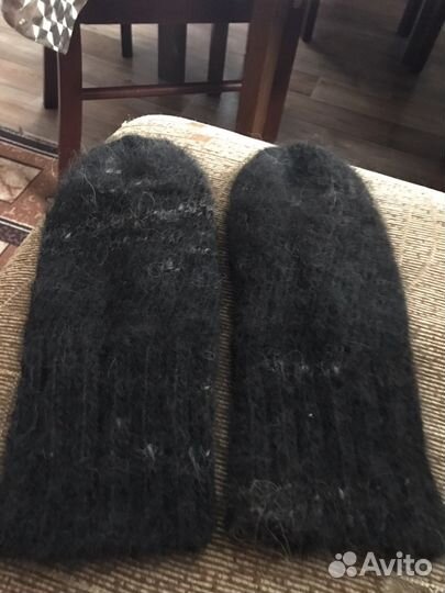 Варежки женские из собачьей шерсти