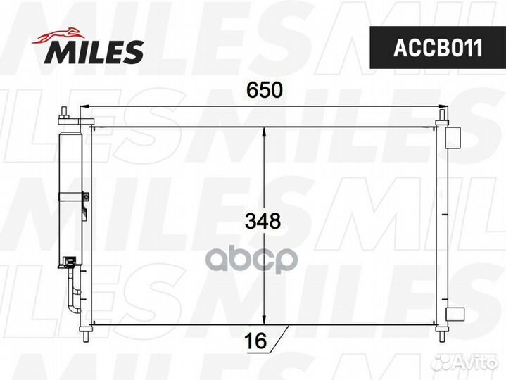 Радиатор кондиционера (паяный) nissan note 1.0