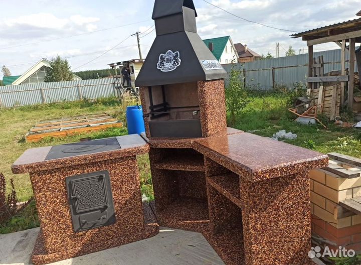 Модульные печи барбекю, печи под казан, комплекс