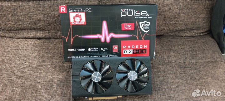 Видеокарта rx580 8gb sapphire pulse