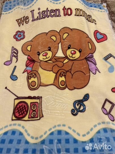 Детское одеяло и подушка в кроватку, плед