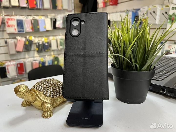 Чехол книжка Realme C33 премиум качество чрный