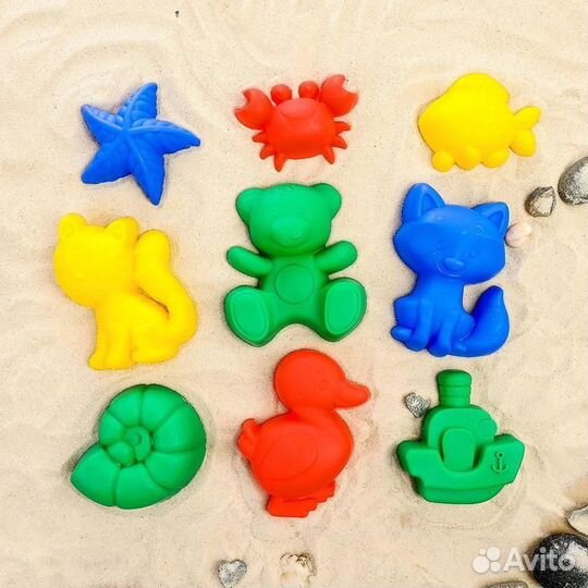 Набор для игры в песке, 8 формочек, совок, лейка