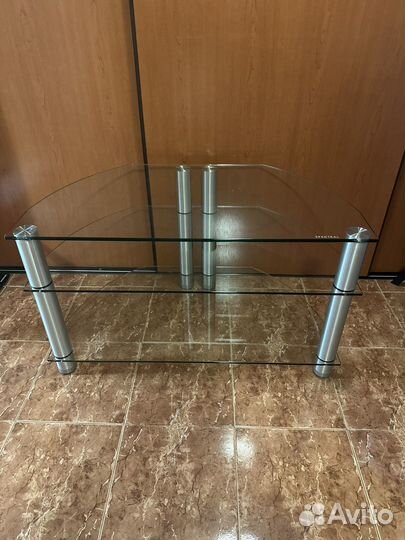 Стеклянная тумба под тв