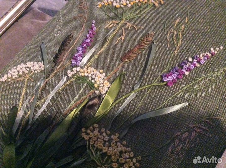 Картина 32*40 вышивка лентами, новая