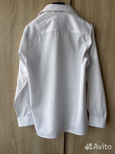 Рубашка белая для мальчика 128