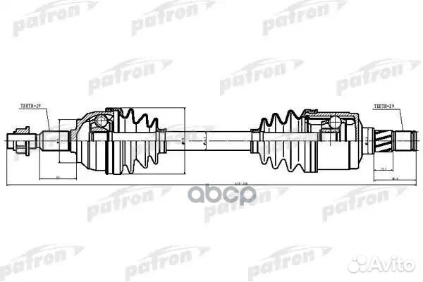 Полуось PDS0621 patron