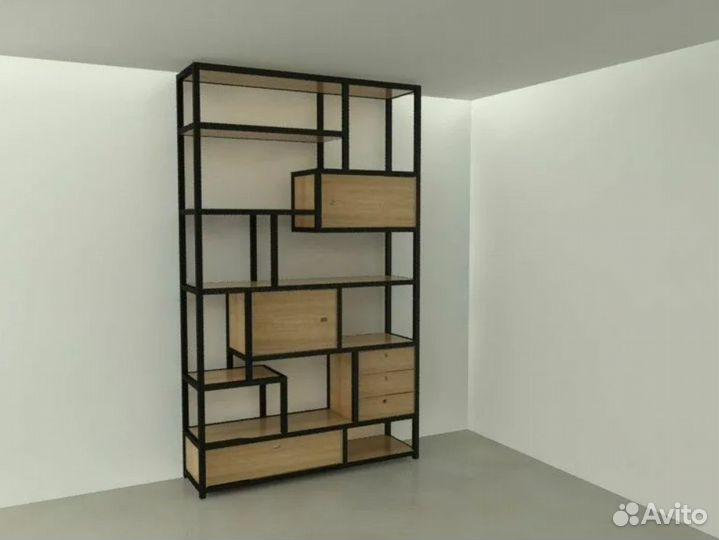 Шкаф-стеллаж в стиле лофт/loft