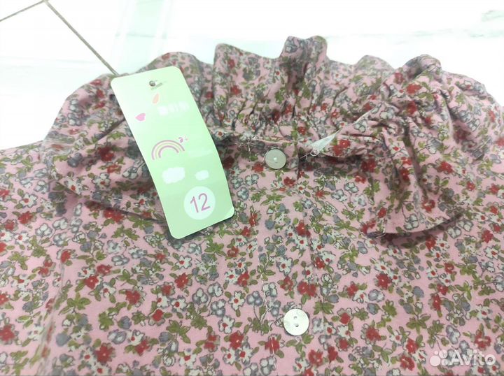 Рубашка детская (для девочек) с воротником