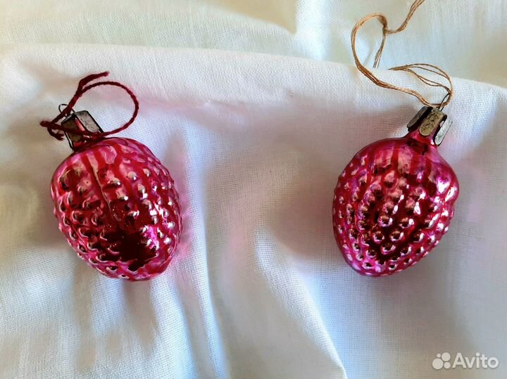 Елочные игрушки пакетом, стеклянные из СССР