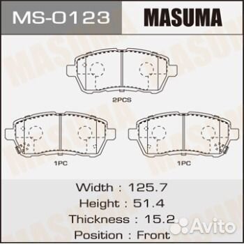 Колодки дисковые masuma, AN-753WK, P24072 fro M