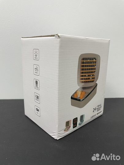 Мини вентилятор с увлажнителем, usb+акб