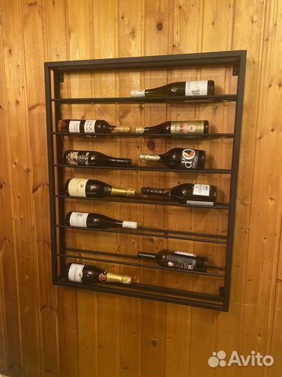 Полка настенная для бутылок вина