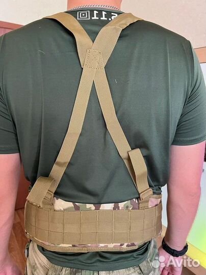 Разгрузочный пояс тактический с лямками