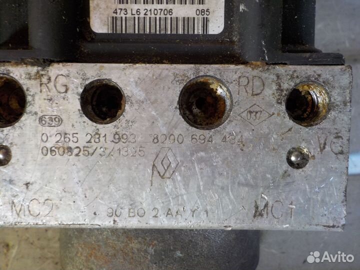 Блок управления абс Рено Логан 1 Фаза 2