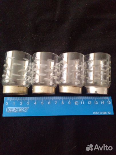 Рюмки стекло хрусталь металл СССР винтаж ретро