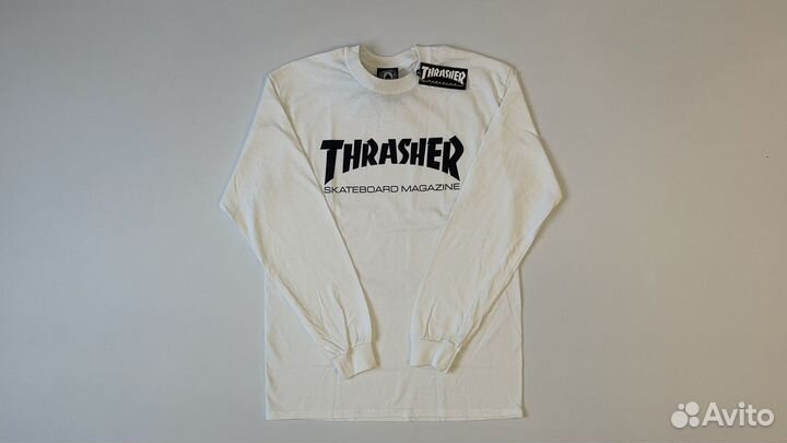 Лонгслив Thrasher Skate Mag Basic Logo White