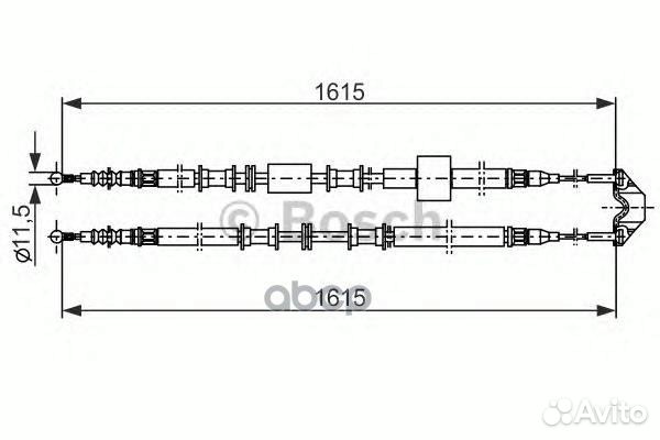 Тормозной трос 1987477935 Bosch