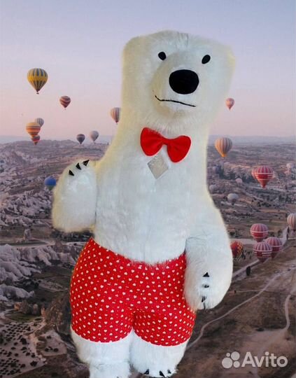 Мишка надувной, самый популярны костюм аниматора