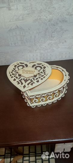 Шкатулка в виде сердечка