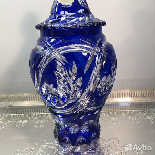 Ваза хрустальная С крышкой хрустальная