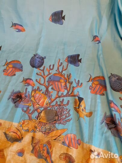 Штора для ванной тканевая бу