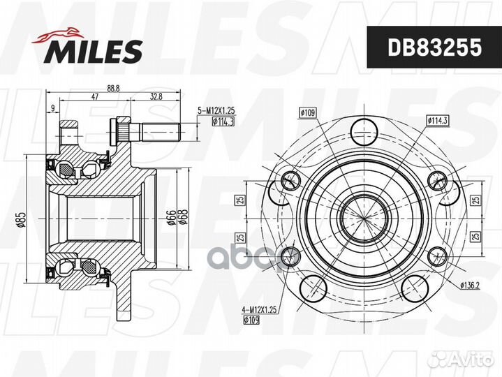 Ступица с подшипником nissan qashqai/X-trail T3