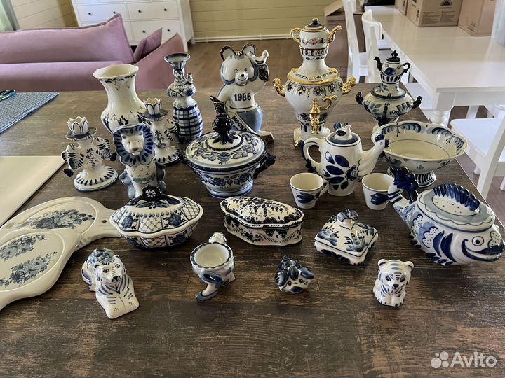 Посуда СССР Гжель