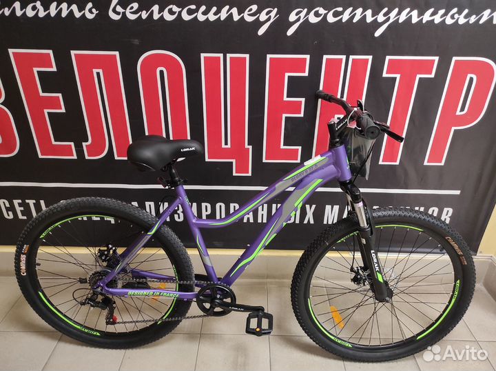Велосипед Lorak Glory 9 фиолетово-зеленый 27.5 17