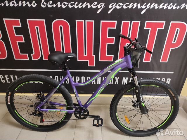 Велосипед Lorak Glory 9 фиолетово-зеленый 27.5 17