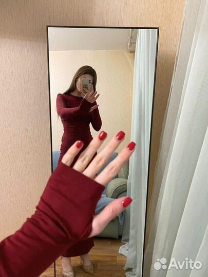 Платье женское вечернее бордо