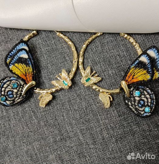 Серьги бабочки