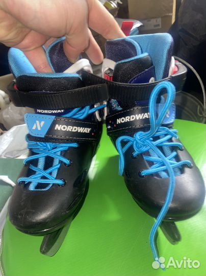 Коньки детские раздвижные размер 27-30