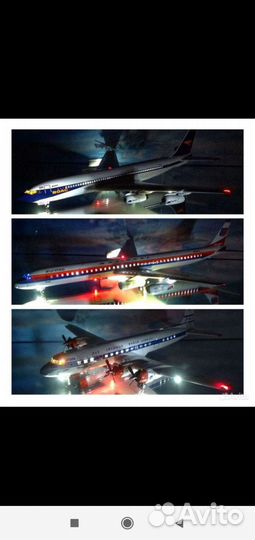 Модель самолёта DC-7;VC-10.Уникальные